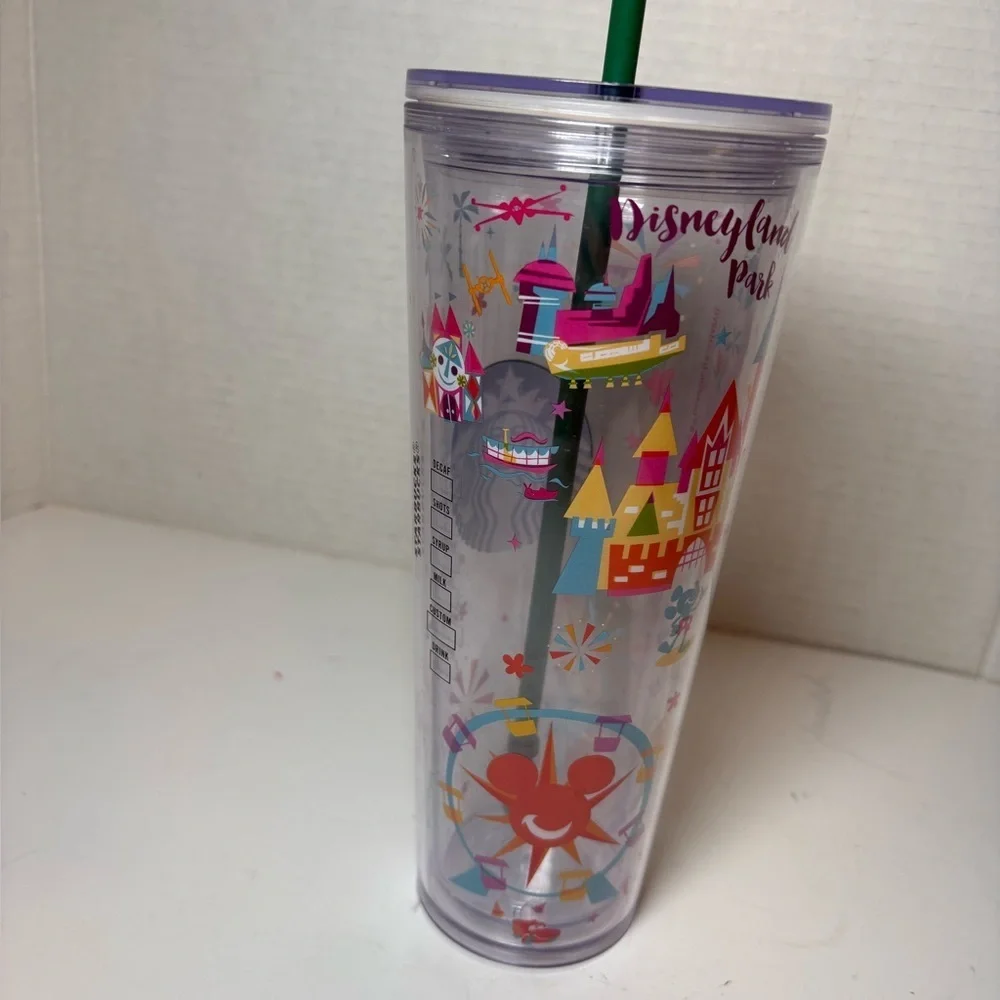 Disneyland Starbucks 24 oz Tumbler with Straw California Adventure Travel